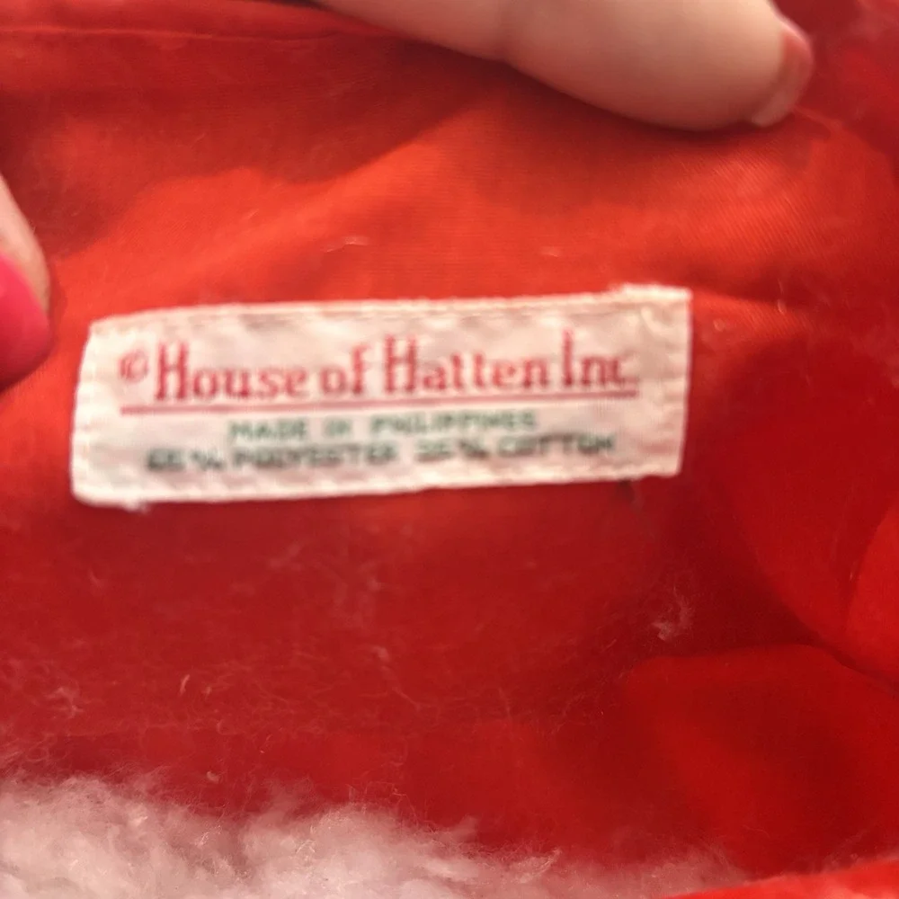 Vintage House of Hatten‎ Angel Peace Christmas Stocking Embroidered Applique